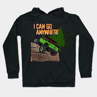 Green Jeep Flex I Can Go Anywhere Hoodie